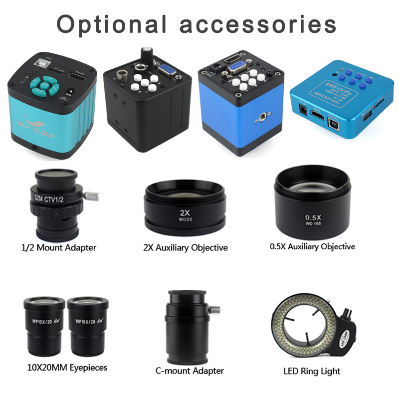 4K 48MP HDMI Camera Set 3.5X 9 - огляд і ціна Simul-Focal Industrial Microscope 4K Hdmi