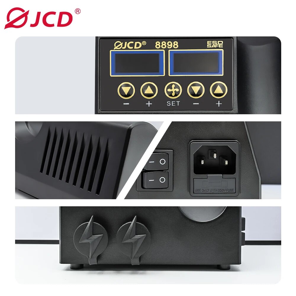JCD 8898 Soldering Station 750 - огляд і ціна 2 In 1 Soldering Rework Station 750W