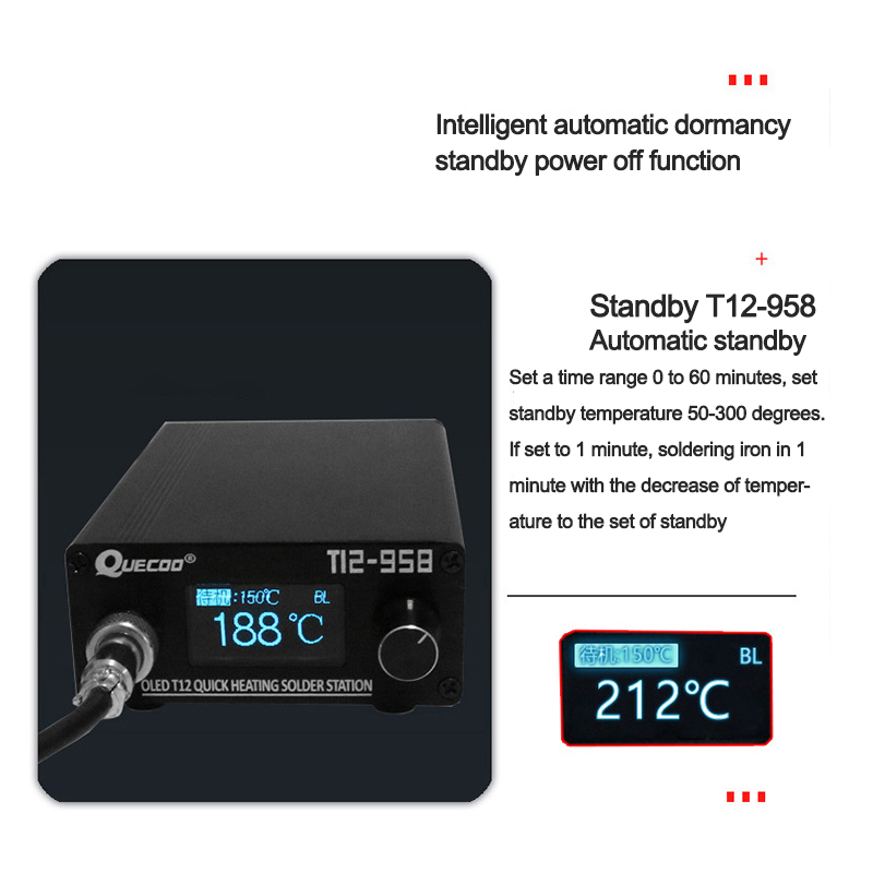 T12-958 Mini Intelligent Solde - огляд і ціна T12 Soldering Station Oled