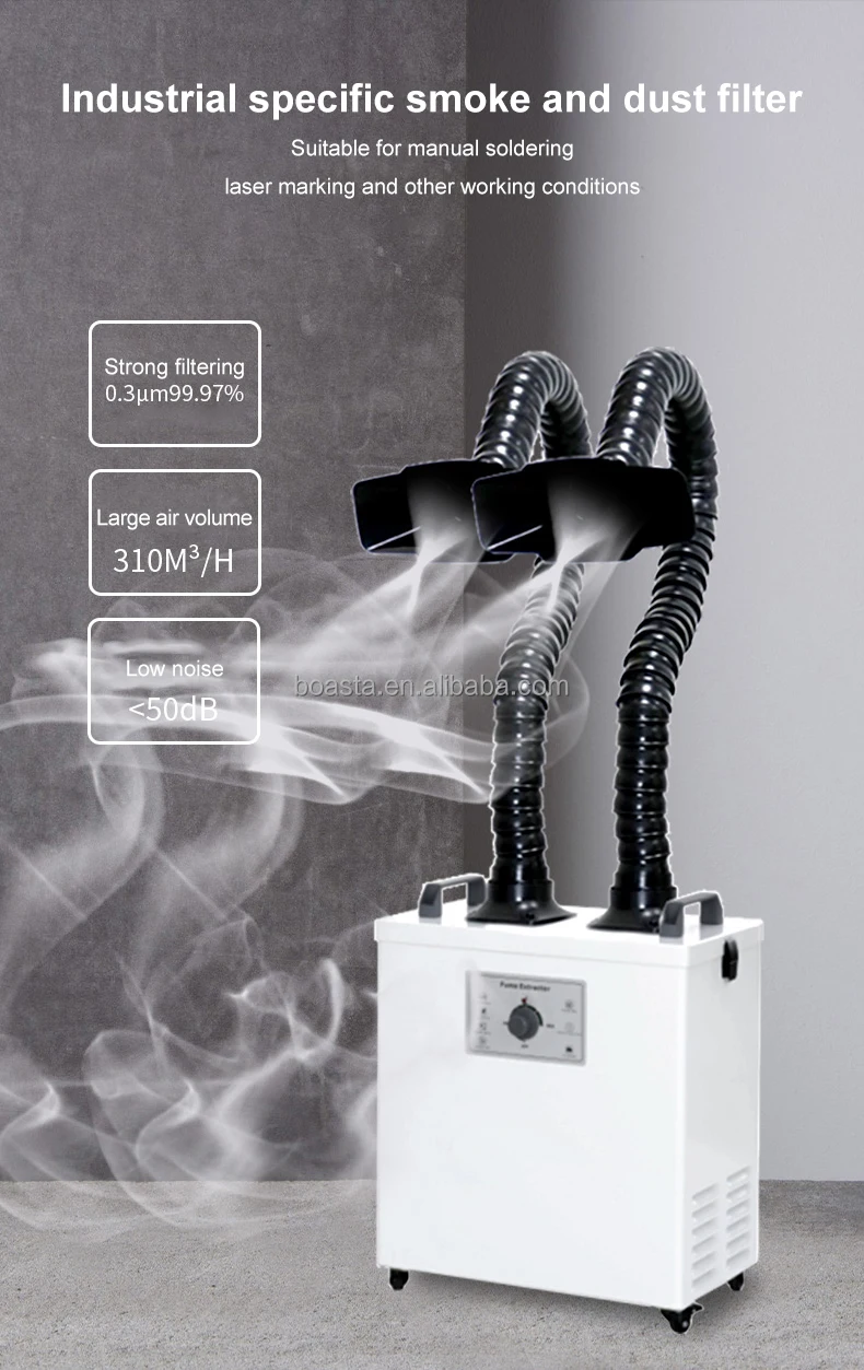 Boasta Smoke Air Purifier Dual - огляд і ціна Fume Extractor Soldering Dual Arm