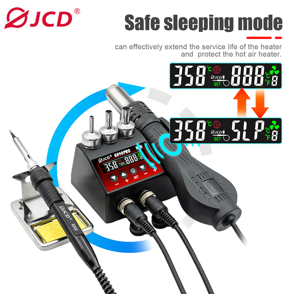 JCD 8898Pro 2 in 1 Soldering S - огляд і ціна 2 In 1 Soldering Rework Station 750W